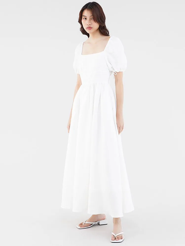 ເສື້ອຍືດແຂນສັ້ນ ຜ້າຝ້າຍ Linen Maxi
